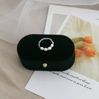 Édesvízi gyöngy Finger Ring, -val Sárgaréz, divat ékszerek & különböző méretű a választás & a nő, fehér, Által értékesített PC