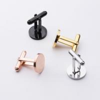 Cufflinks 304 Stainless Steel plated fashion jewelry & for man 15mm Sold By PC