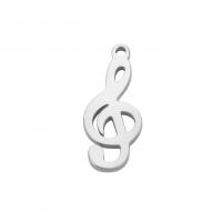 Stainless Steel Pendants 304 Stainless Steel Music Note Vacuum Ion Plating DIY Sold By PC