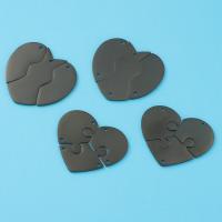 Titanium Steel Pendants Heart polished patchwork & fashion jewelry & DIY black Sold By PC