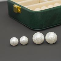 Earring Jewelry Plastic Pearl Round vintage & fashion jewelry & for woman & frosted Sold By Pair