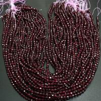 Naturlig granat pärlor, Garnet, DIY & olika storlek för val, purpur, Såld Per Ca 16 inch Strand