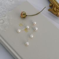 Freshwater Pearl Earrings with Brass fashion jewelry & for woman 8-9mm 63mm Sold By Pair