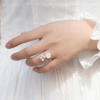 Anello da dito con perla d'acquadolce, perla d'acquadolce coltivata naturalmente, with ottone, gioielli di moda & formato differente per scelta & per la donna, bianco, Venduto da PC