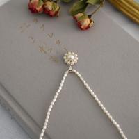 Freshwater Pearl Brass Necklace with Brass with 4cm extender chain fashion jewelry & for woman white 2-3mm Length Approx 38 cm Sold By PC