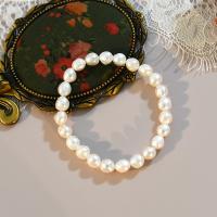 Sötvatten odlade Pearl Bracelet, Freshwater Pearl, mode smycken & olika längd för val & olika storlek för val & för kvinna, vit, Säljs av PC