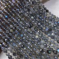 Mondstein Perlen, poliert, DIY, grau, 6mm, verkauft per ca. 38-40 cm Strang