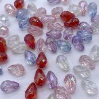 Transparent Acrylic Beads Teardrop colorful plated Laser & DIY & faceted Approx Sold By Bag