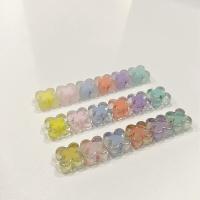 Transparent Acrylic Beads Four Leaf Clover injection moulding DIY & colorful plated & frosted 18mm Approx Sold By Bag