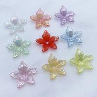 Acrylic Bead Cap Flower colorful plated DIY 22mm Approx Sold By Bag
