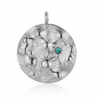 Titanium Steel Pendant with Natural Stone plated DIY & enamel & with rhinestone Sold By PC