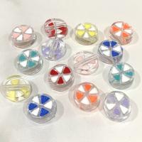 Bead in Bead Acrylic Beads Flat Round DIY & enamel 20mm Approx Sold By Bag