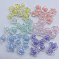Bead in Bead Acrylic Beads DIY & mixed 16mm 11mm  Sold By Bag