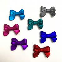 Spray Painted Acrylic Beads, Bowknot, DIY & pearlized, more colors for choice, 24x32mm, Approx 100PCs/Bag, Sold By Bag