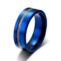 Couple Finger Rings Tungsten Steel fashion jewelry & Unisex blue Sold By PC
