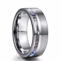 Acero de tungsteno anillo, Joyería & unisexo & diverso tamaño para la opción, color original, 8.03x2.40mm, Vendido por UD