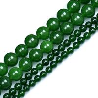 Purple Chalcedony, Green Calcedony, Runde, du kan DIY & forskellig størrelse for valg, grøn, Solgt Per Ca. 38-39 cm Strand