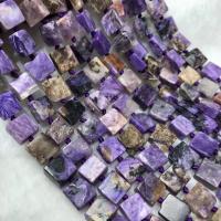 Natural Charoite Beads Square polished folk style & DIY Sold Per Approx 38-40 cm Strand