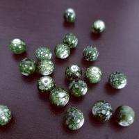 Akril nakit Beads, Krug, možete DIY, zelen, 10mm, Približno 100računala/Torba, Prodano By Torba