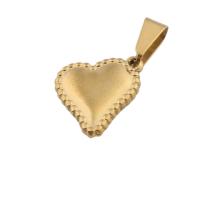 Rostfritt stål Hjärta Hängen, 304 rostfritt stål, mode smycken & för kvinna, gyllene, 17x17x3mm, Hål:Ca 4mm, Säljs av PC