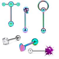 304 Stainless Steel Body Piercing Jewelry Set Vacuum Ion Plating 7 pieces & Unisex Sold By Set