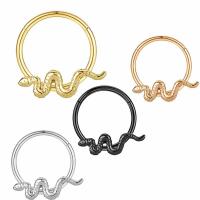 Stainless Steel Nose Piercing Nakit, 304 nehrđajućeg čelika, Zmija, modni nakit & bez spolne razlike & različite veličine za izbor, više boja za izbor, Prodano By PC