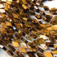 Natural Tiger Eye Beads Rhombus polished folk style & DIY yellow Sold Per Approx 38-40 cm Strand