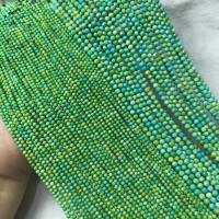 Turkos pärlor, polerad, folkliga stil & DIY & olika storlek för val, grön, Såld Per Ca 38-40 cm Strand