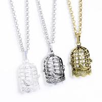 Brass Necklace Cage plated fashion jewelry nickel lead & cadmium free Length 80 cm Sold By PC