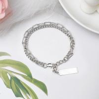 Couple Bracelet and Bangle 304 Stainless Steel with Zinc Alloy fashion jewelry nickel lead & cadmium free 18cm 15cm 3cm Sold By PC