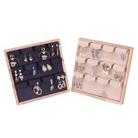 Wood Earring Display, with Fiber, other effects, more colors for choice, 190x40mm, Sold By PC