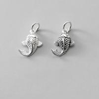 925 Sterling Silver Pendant Whale Antique finish DIY Sold By PC