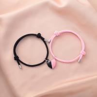 Couple Bracelet and Bangle Polyester with Zinc Alloy fashion jewelry 3mm 14cm 26cm 17.5u00d720u00d76mm Sold By Pair