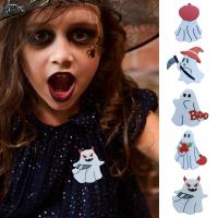 Fashion Broche Sieraden, Acryl, Halloween ontwerp & verschillende stijlen voor de keuze, wit, 60mm, Verkocht door PC
