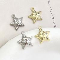 Zinc Alloy Star Pendant plated DIY & with rhinestone nickel lead & cadmium free Approx 2mm Sold By PC