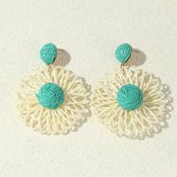 Earring Jewelry Rafidah Grass with Zinc Alloy handmade fashion jewelry & for woman Sold By Pair