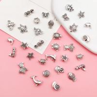 Cink Alloy zan perle, starinski srebrne boje pozlaćen, možete DIY & različitih stilova za izbor, nikal, olovo i kadmij besplatno, Prodano By PC