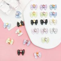 Zinc Alloy Bowknot Pendants with Acrylic DIY nickel lead & cadmium free Sold By PC