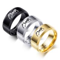 Titanium Steel Finger Ring plated fashion jewelry & Unisex Sold By PC