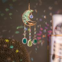Hanging Ornaments Iron with brass wire & Green Aventurine & Agate & Crystal handmade for home and office nickel lead & cadmium free Sold By PC