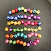 Akril nakit Beads, Trg, uglađen, možete DIY, miješana boja, 10mm, Približno 100računala/Torba, Prodano By Torba