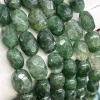 Grânulos de quartzo natural jóias, Morango Quartz, DIY, verde, 12x15mm, vendido para Aprox 39 cm Strand
