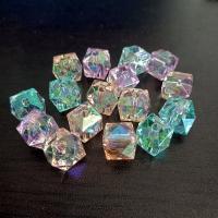 Plated Acrylic Beads Square UV plating DIY mixed colors 14mm Approx Sold By Bag