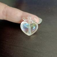 Plated Acrylic Beads Heart UV plating DIY Approx Sold By Bag