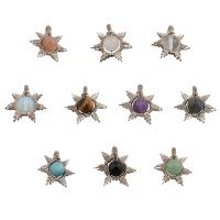 Pingentes em  jóias, misto de pedras semi-preciosas, with cobre, joias de moda & materiais diferentes para a escolha, 21x27x10mm, Buraco:Aprox 3mm, vendido por PC