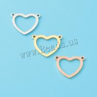 Titanium Steel Connector Heart plated fashion jewelry & DIY & 1/1 loop Sold By PC