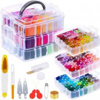 Acrylic Sewing Set with Cotton Thread & Iron portable & DIY & Unisex Sold By Set