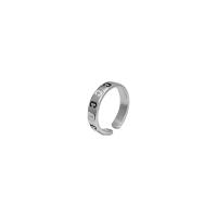 Messing ringen, geplatineerd, mode sieraden & voor vrouw & glazuur, zilver, 17mm, Verkocht door PC