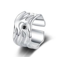 Cubic Zirconia micr3ofono pavimenta anillos de plata esterlina, Plata de ley 925, chapado, Joyería & micro arcilla de zirconia cúbica & para mujer, plateado, 16mm,12mm, Vendido por UD
