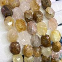 Grânulos de quartzo natural jóias, DIY, cores misturadas, 12x15mm, vendido para Aprox 39 cm Strand